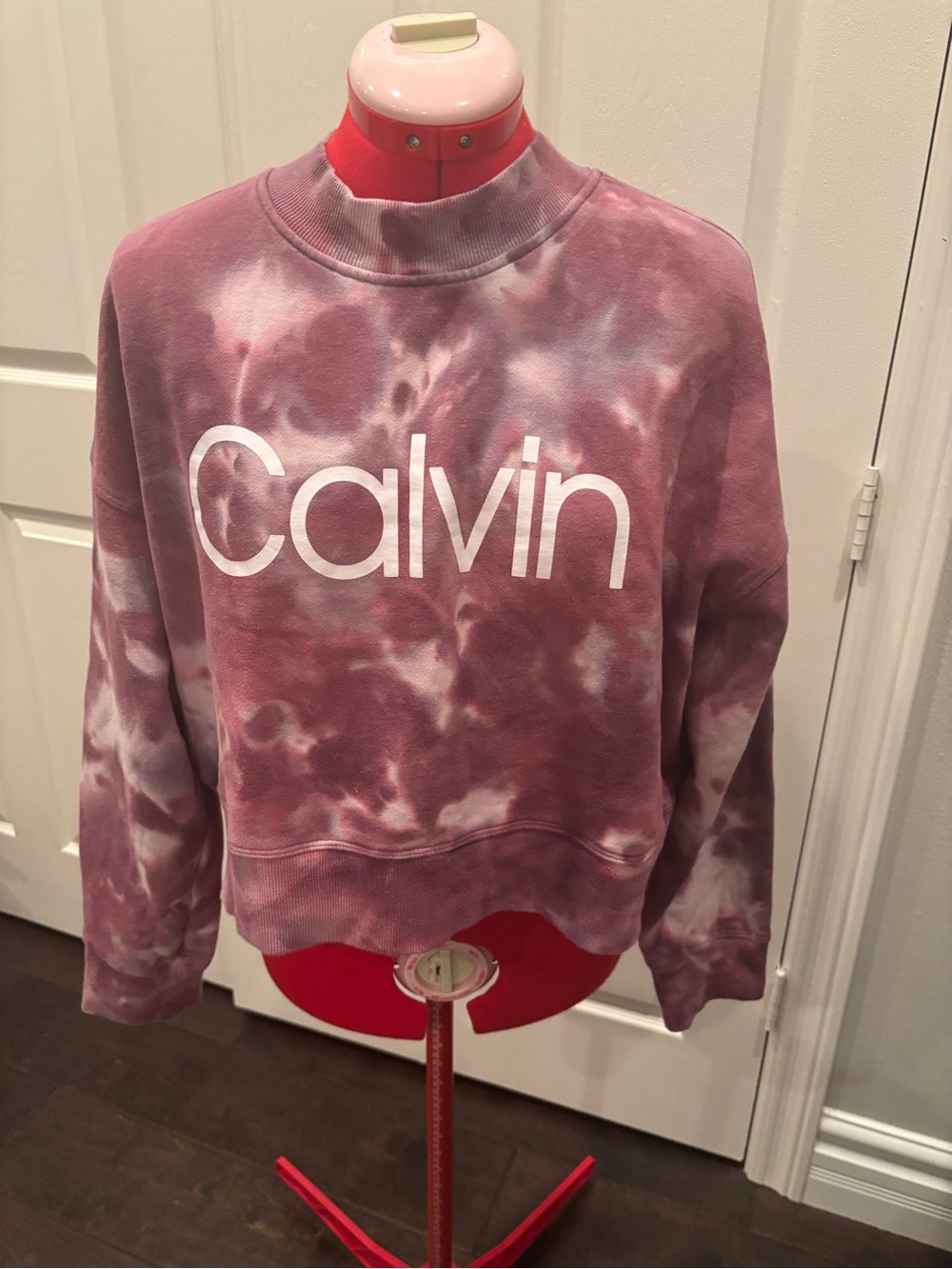 Calvin Klein Dusty Rose Tie-Dye Crewneck Sweatshirt
